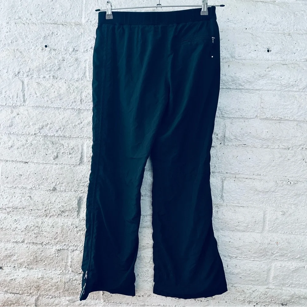 Elie Tahari Size S Tracksuit Pants Sweatpants Casual Sports Black Net Lined